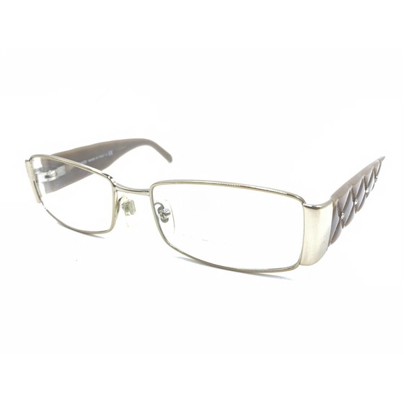 Versace MOD. 1153-B 1221 Gold Beige Rectangle Eyeglasses Frames 51-16 135 Italy - Picture 8 of 12